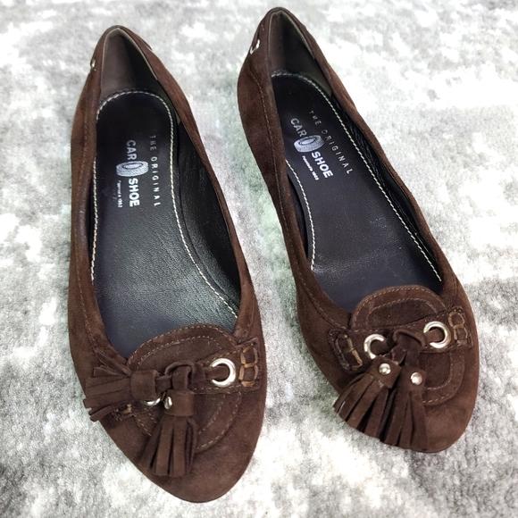 THE ORIGINAL CAR SHOE Loafers Tassels Leather - Picture 1 of 10